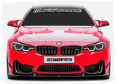 Bimmer Performance Windshield Banner Outline Vinyl Decals Stickers - Vehicle Sun Visor Strip, Sun Shade, Decal, Sticker - Premium Quality Accessories for a Bimmer Look - Brands Distributor